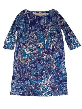 Lilly Pulitzer Blue and Aqua Floral Dress